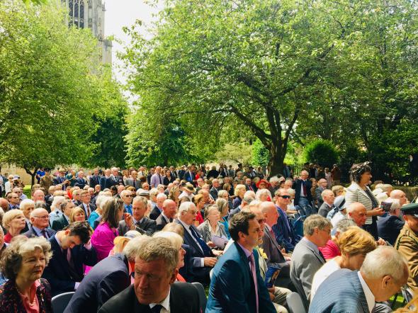 The assembled guests at York Minster July 2019